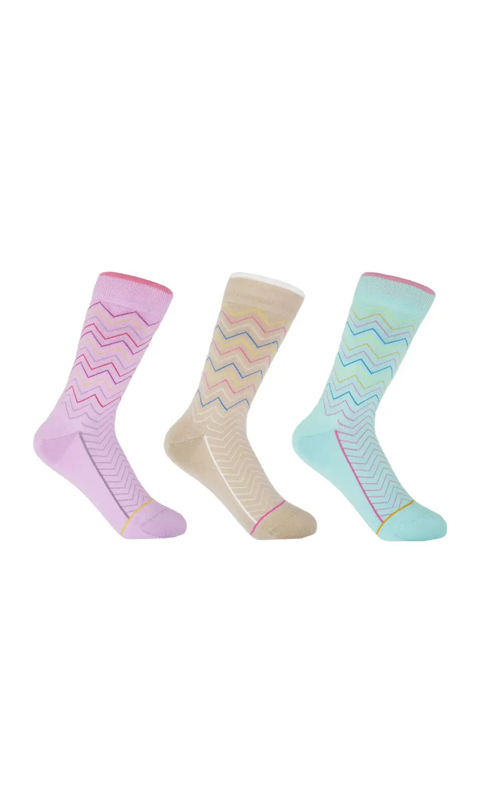 Women PEPER HAROW Oblique Womens Socks Bundle - Lilac Beige Mint £36.00