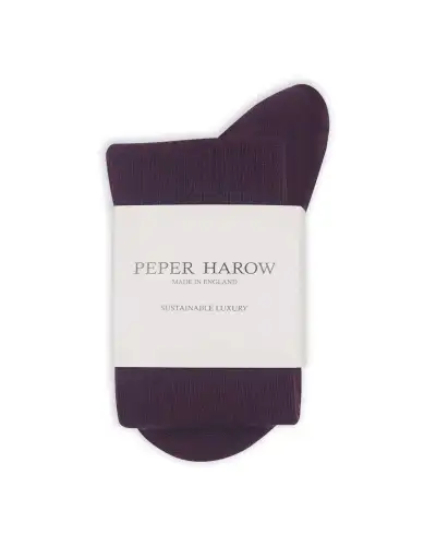 Women PEPER HAROW Womens Wool Boot Socks - Purple £21.00