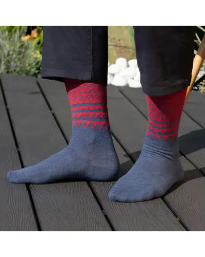 Men PEPER HAROW Wave Mens Socks - Red £17.00