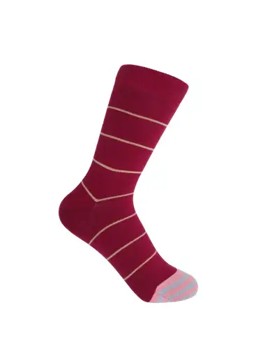 Women PEPER HAROW Thin Stripe Womens Socks - Burgundy £15.00