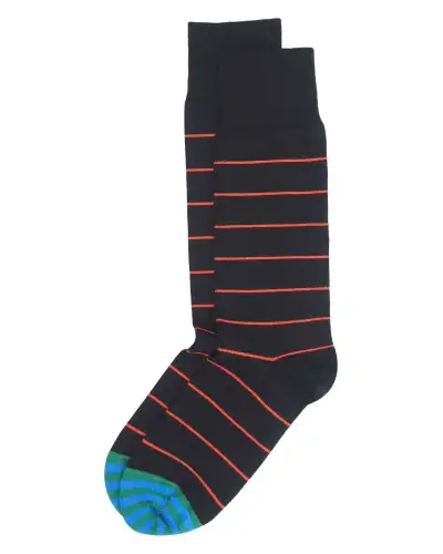 Men PEPER HAROW Thin Stripe Mens Socks - Black £16.00
