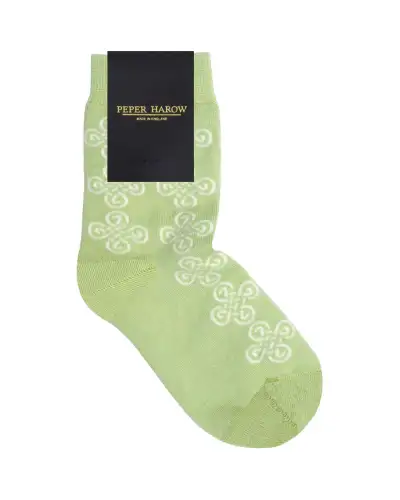 Women PEPER HAROW Knot Womens Socks - Lime £15.00