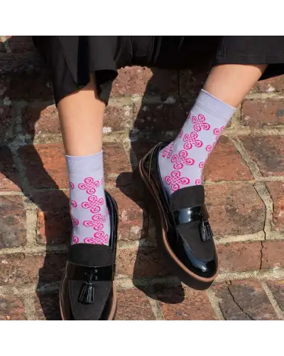 Women PEPER HAROW Knot Womens Socks - Lilac £15.00