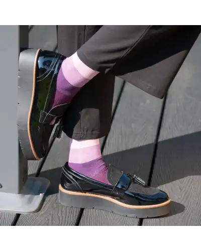 Women PEPER HAROW Block Stripe Womens Socks - Twilight £15.00