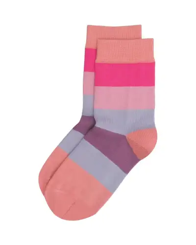Women PEPER HAROW Block Stripe Womens Socks - Peony £15.00