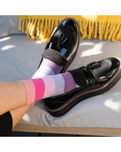 Women PEPER HAROW Block Stripe Womens Socks - Peony £15.00