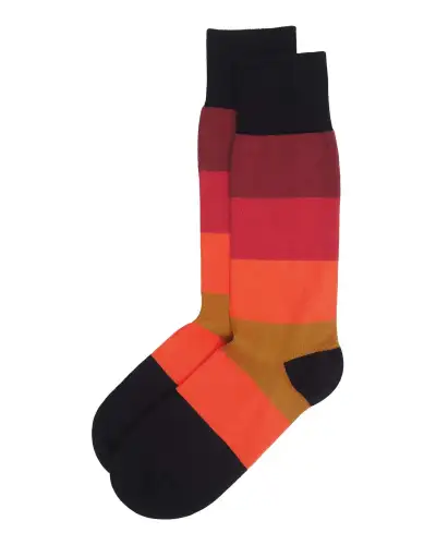 Men PEPER HAROW Block Stripe Mens Socks - Volcano £16.00