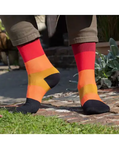 Men PEPER HAROW Block Stripe Mens Socks - Volcano £16.00