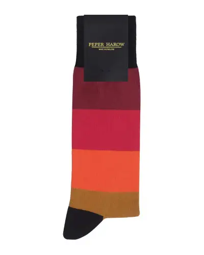 Men PEPER HAROW Block Stripe Mens Socks - Volcano £16.00