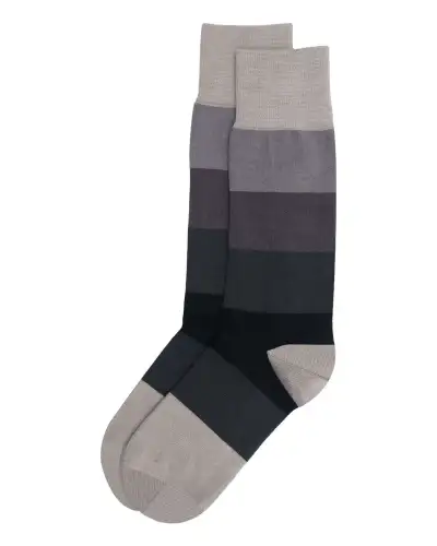 Men PEPER HAROW Block Stripe Mens Socks - Ash £16.00