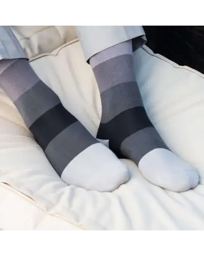 Men PEPER HAROW Block Stripe Mens Socks - Ash £16.00