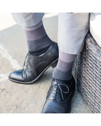 Men PEPER HAROW Block Stripe Mens Socks - Ash £16.00