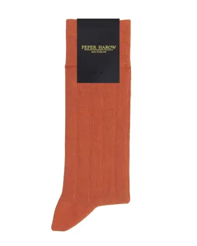 Men PEPER HAROW Indulgent Cashmere Mens Socks - Orange £21.00