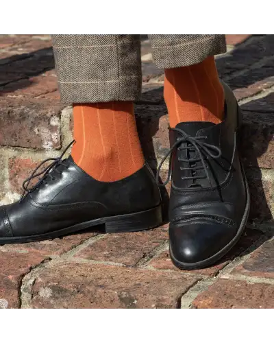 Men PEPER HAROW Indulgent Cashmere Mens Socks - Orange £21.00