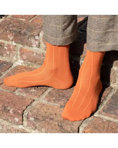 Men PEPER HAROW Indulgent Cashmere Mens Socks - Orange £21.00