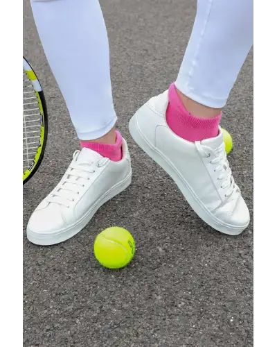 Women PEPER HAROW Organic Womens Trainer Sport Socks - Pink £11.00