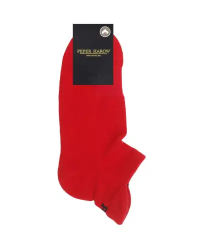 Women PEPER HAROW Organic Womens Trainer Sport Socks - Red £11.00