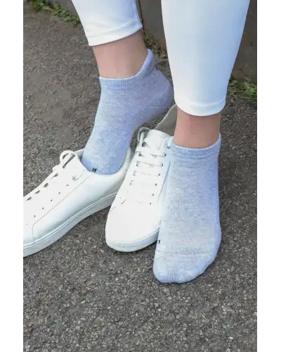 Women PEPER HAROW Organic Womens Trainer Sport Socks - Grey £11.00