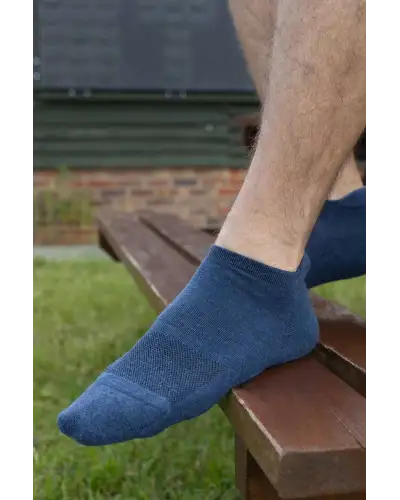 Men PEPER HAROW Organic Mens Trainer Sport Socks - Navy £14.00