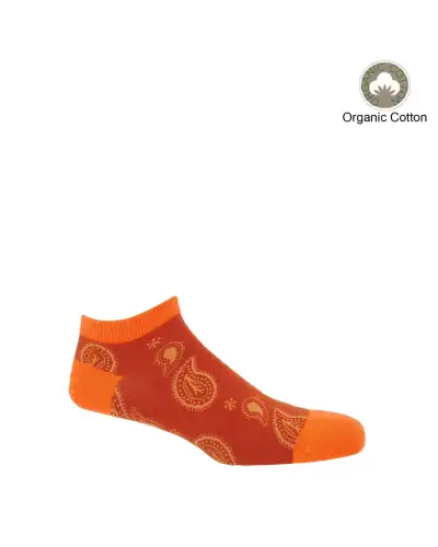 Men PEPER HAROW Paisley Mens Trainer Socks - Orange £14.00