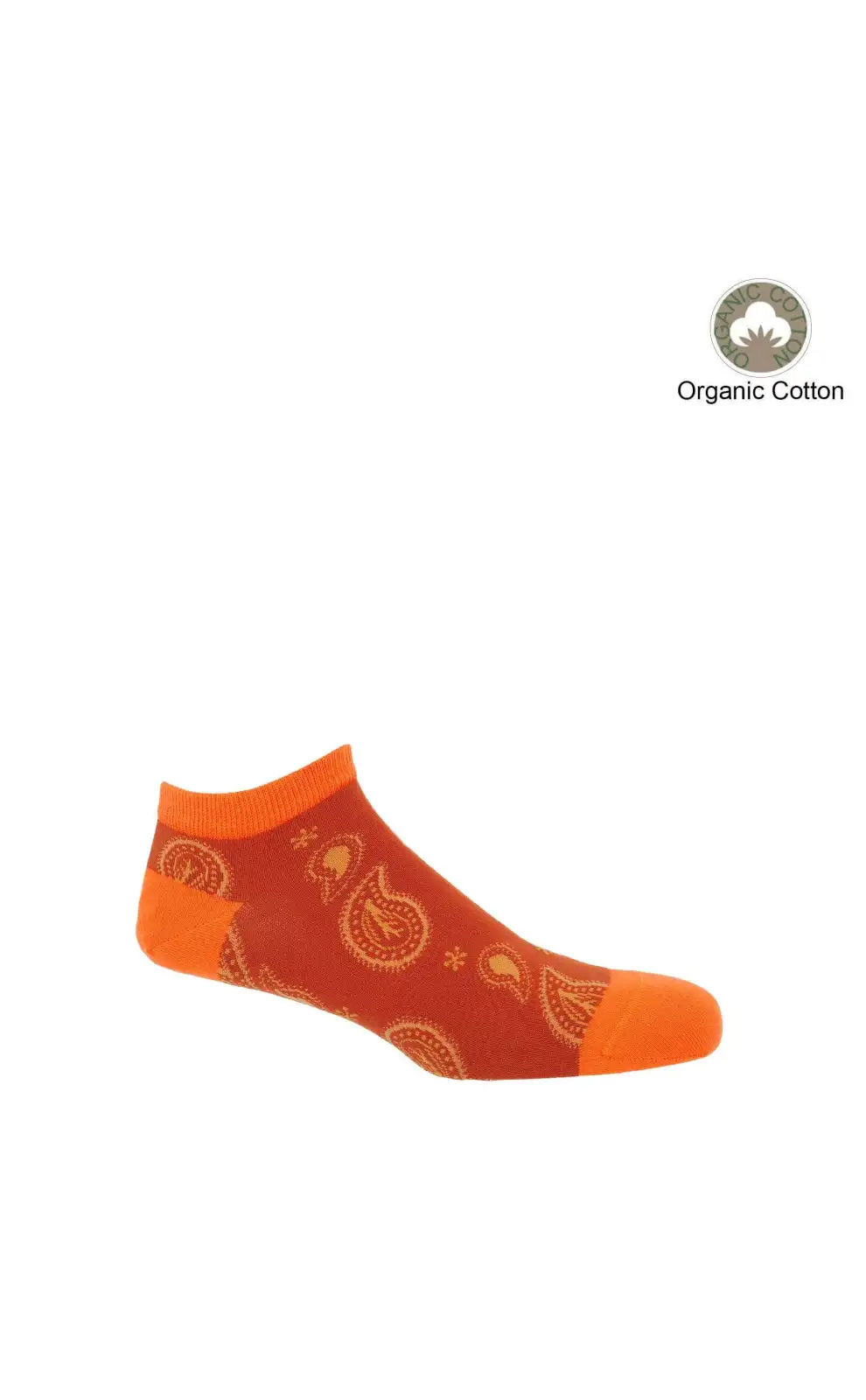 Men PEPER HAROW Paisley Mens Trainer Socks - Orange £14.00