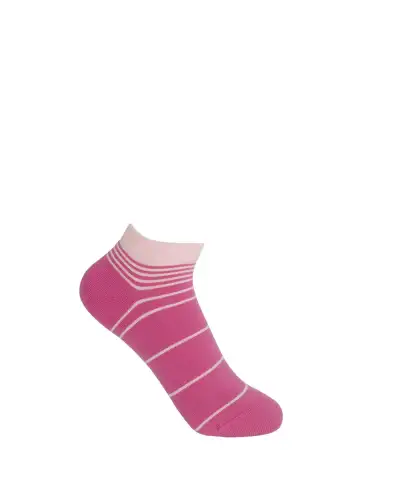 Women PEPER HAROW Retro Stripe Womens Trainer Socks - Pink £11.00