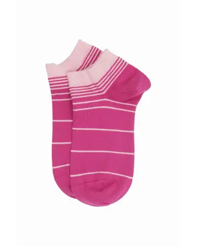 Women PEPER HAROW Retro Stripe Womens Trainer Socks - Pink £11.00