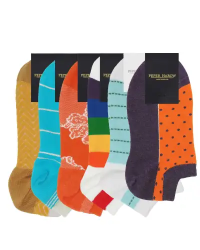 Women PEPER HAROW Womens Trainer Socks Bundle - Vibrant £49.00