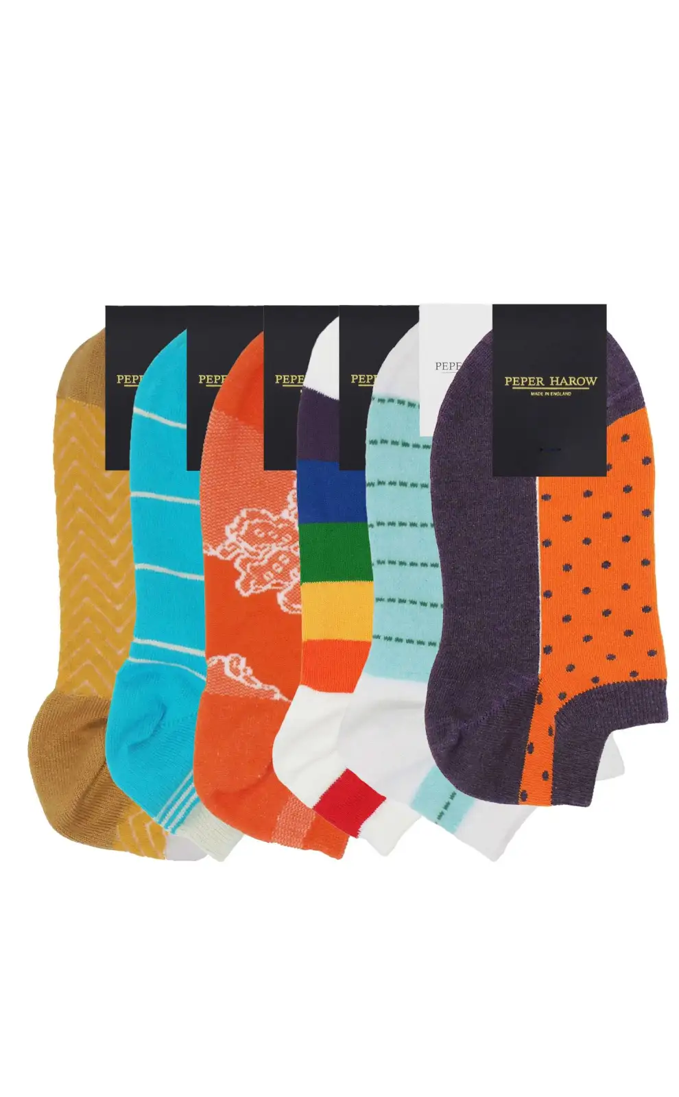 Women PEPER HAROW Womens Trainer Socks Bundle - Vibrant £49.00