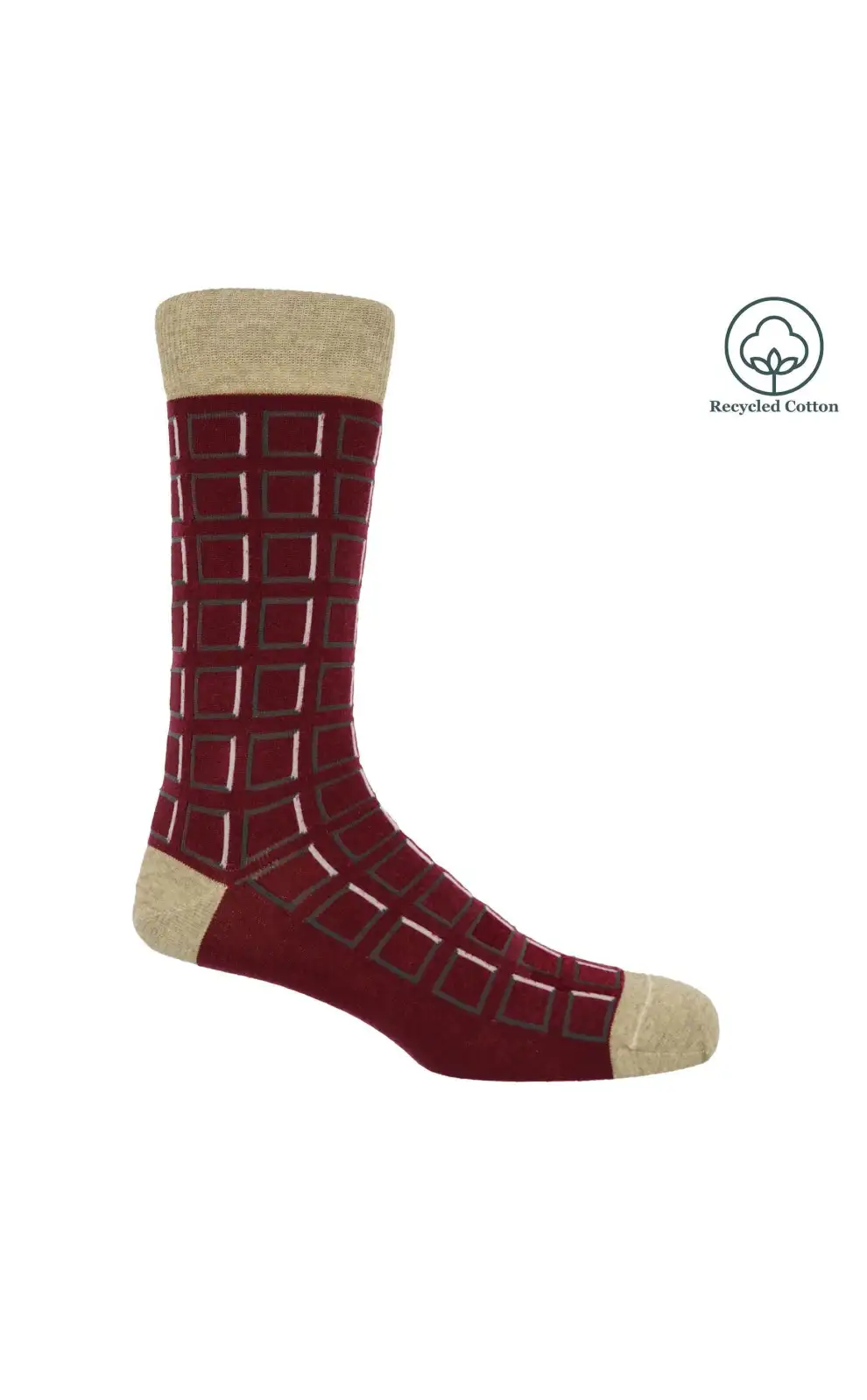 Men PEPER HAROW Cube Mens Socks - Burgundy £14.00