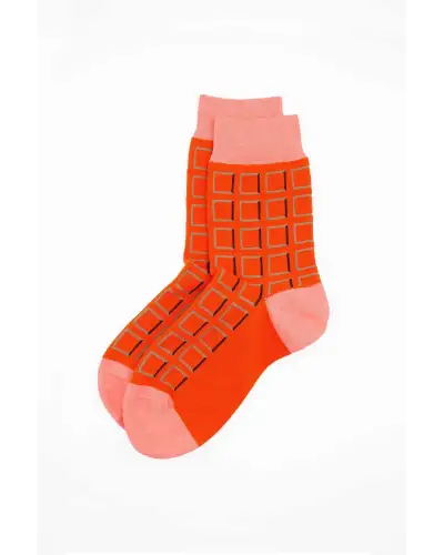 Women PEPER HAROW Cube Womens Socks - Orange £13.00