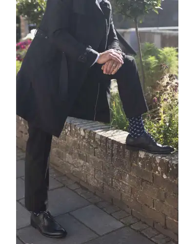 Men PEPER HAROW Parallel Mens Socks - Navy £16.00