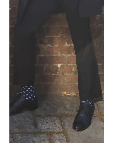 Men PEPER HAROW Parallel Mens Socks - Navy £16.00