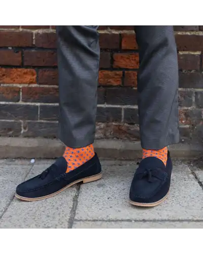 Men PEPER HAROW Crosslet Mens Socks - Orange £16.00
