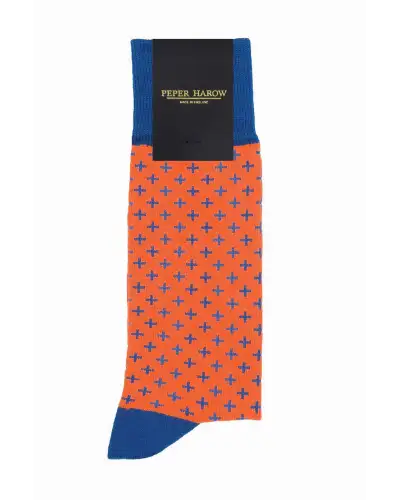 Men PEPER HAROW Crosslet Mens Socks - Orange £16.00