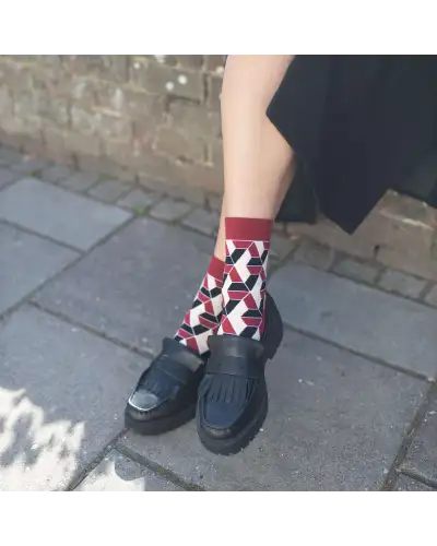 Women PEPER HAROW Vertex Womens Socks - Red £15.00