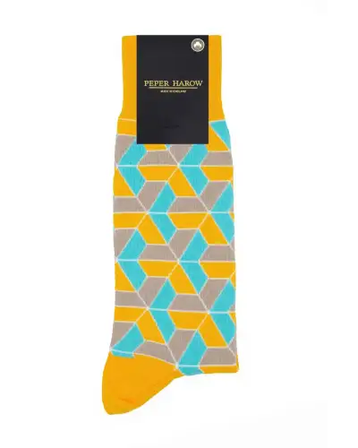 Men PEPER HAROW Vertex Mens Socks - Yellow £17.00