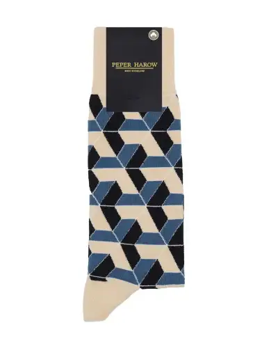 Men PEPER HAROW Vertex Mens Socks - Beige £17.00