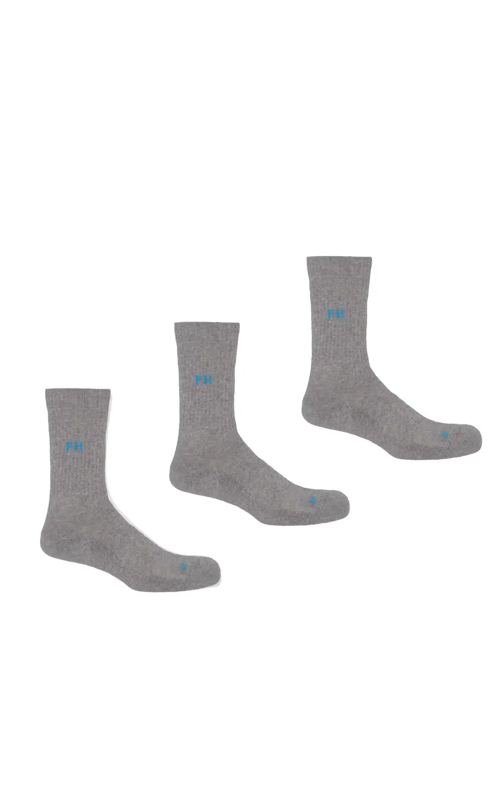 Men PEPER HAROW 3 Pack Essential Mens Sport Socks - Grey £30.00