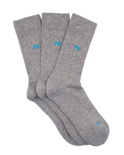 Men PEPER HAROW 3 Pack Essential Mens Sport Socks - Grey £30.00