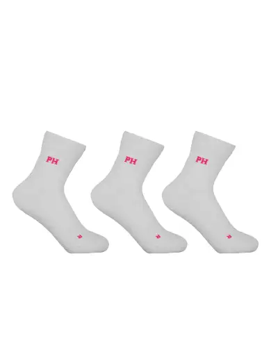 Women PEPER HAROW 3 Pack Essential Quarter Womens Sport Socks - White £24.00