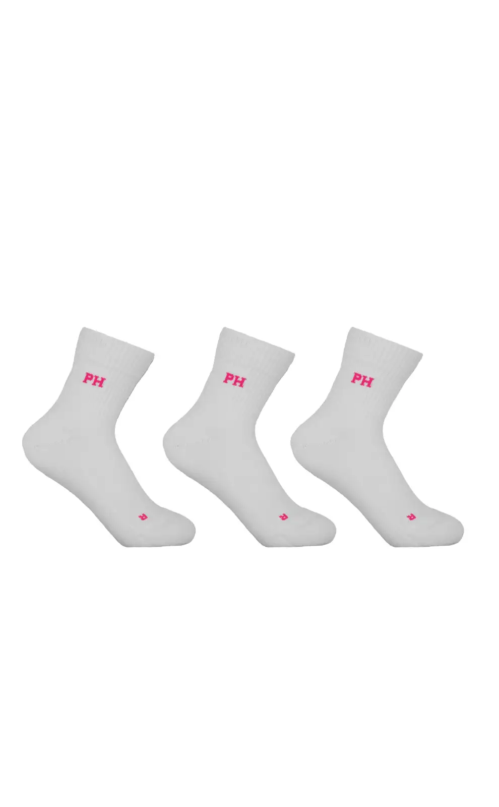Women PEPER HAROW 3 Pack Essential Quarter Womens Sport Socks - White £24.00