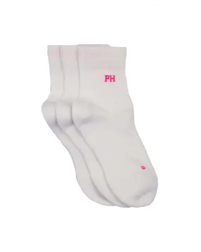 Women PEPER HAROW 3 Pack Essential Quarter Womens Sport Socks - White £24.00