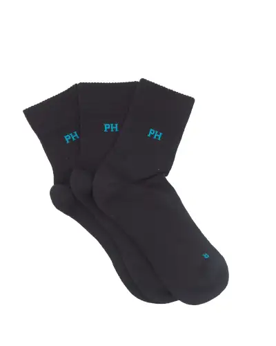 Men PEPER HAROW 3 Pack Essential Quarter Mens Sport Socks - Black £27.00