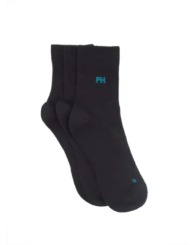 Men PEPER HAROW 3 Pack Essential Quarter Mens Sport Socks - Black £27.00