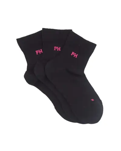 Women PEPER HAROW 3 Pack Essential Quarter Womens Sport Socks - Black £24.00