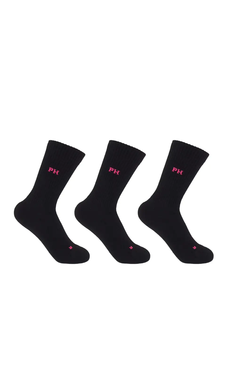 Women PEPER HAROW 3 Pack Essential Womens Sport Socks - Black £27.00