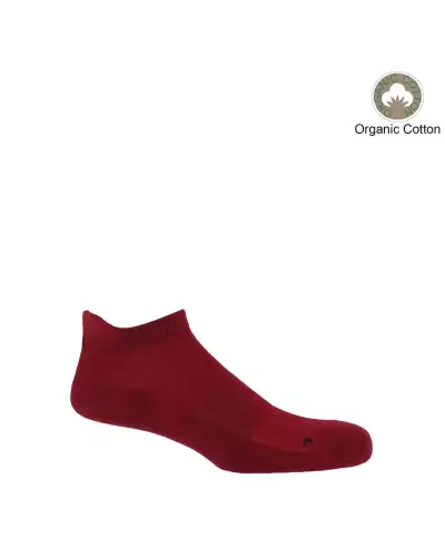 Men PEPER HAROW Organic Mens Trainer Sport Socks - Burgundy £14.00