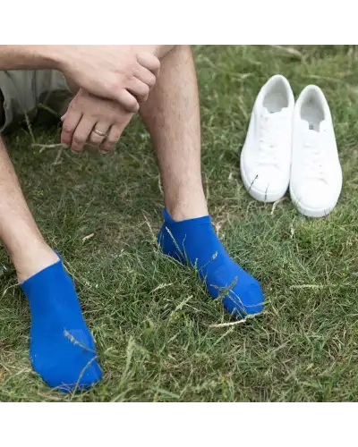Men PEPER HAROW Organic Mens Trainer Sport Socks - Blue £14.00