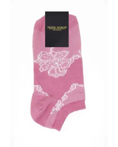 Women PEPER HAROW Delicate Womens Trainer Socks - Pink £11.00
